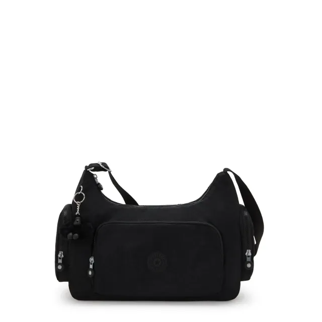 Kipling Gabbina schoudertas Black Noir medium vakindeling