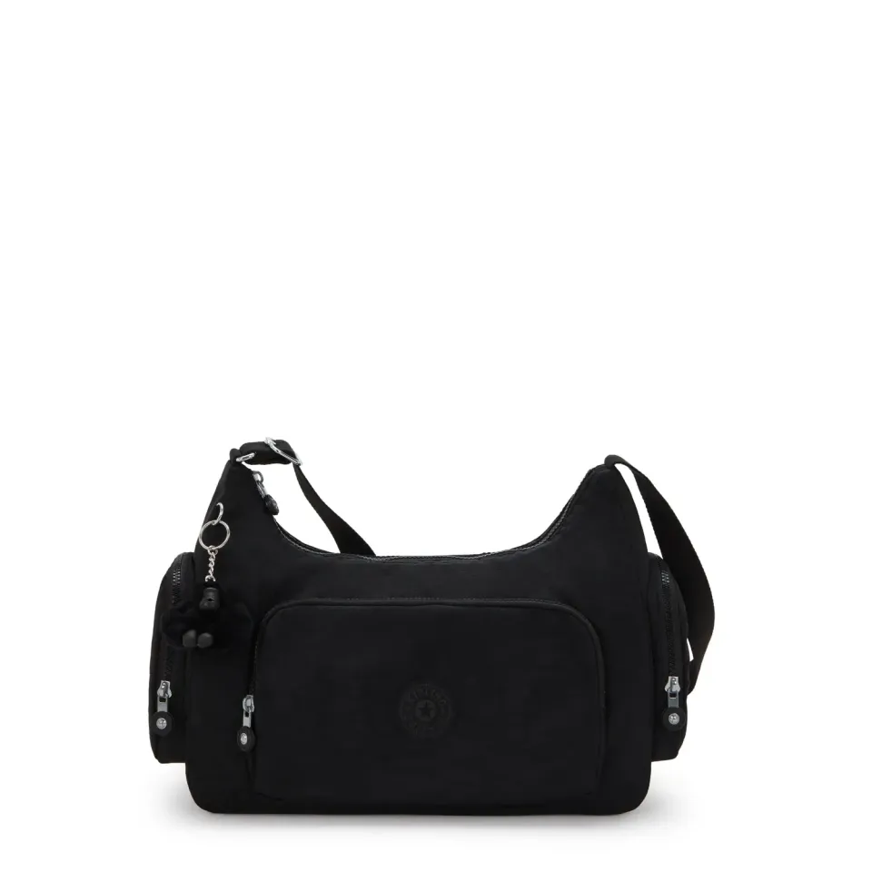 Kipling Gabbina schoudertas Black Noir medium vakindeling