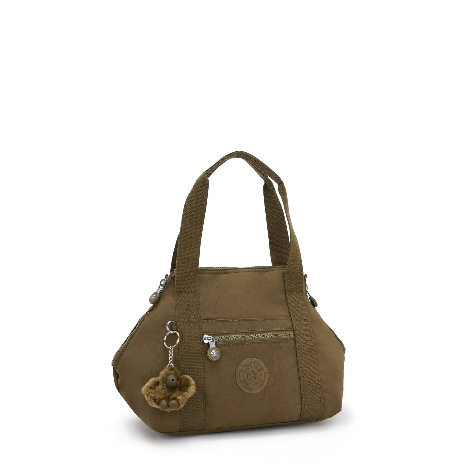 Kipling Art Mini schoudertasje Smooth Khaki klein praktisch