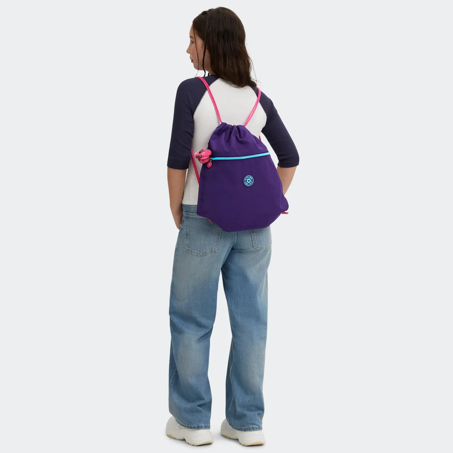 Kipling Supertaboo gymtas VIP Purple Medium waterafstotend