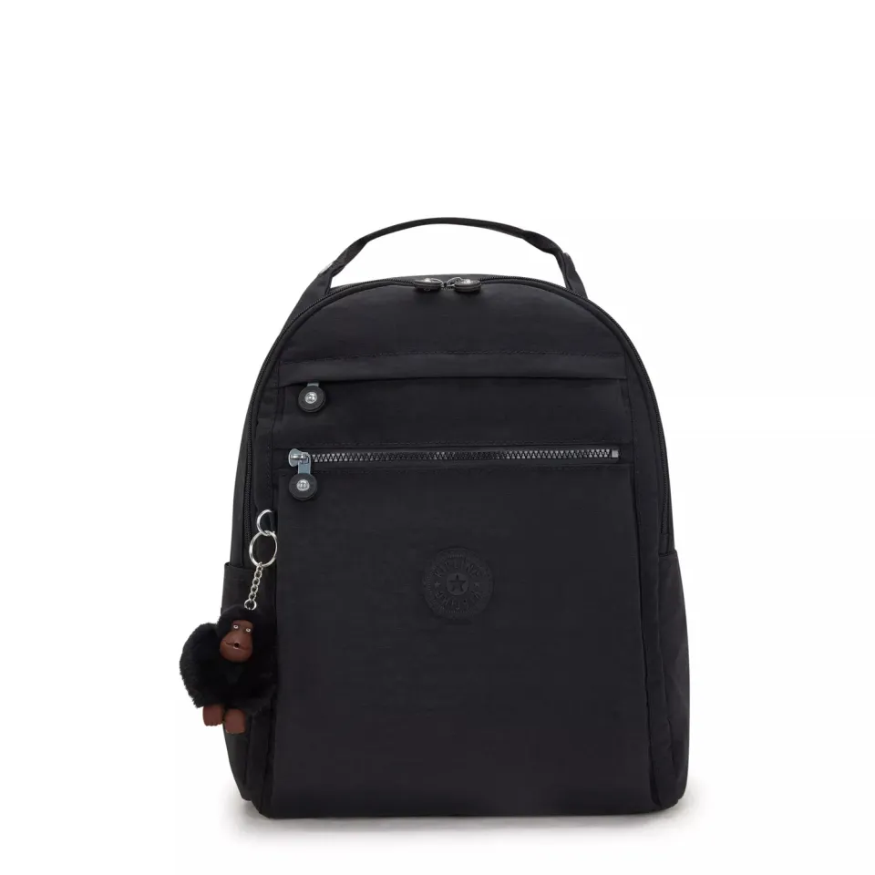 Kipling Micah rugzak Medium Black Tonal met laptopvak