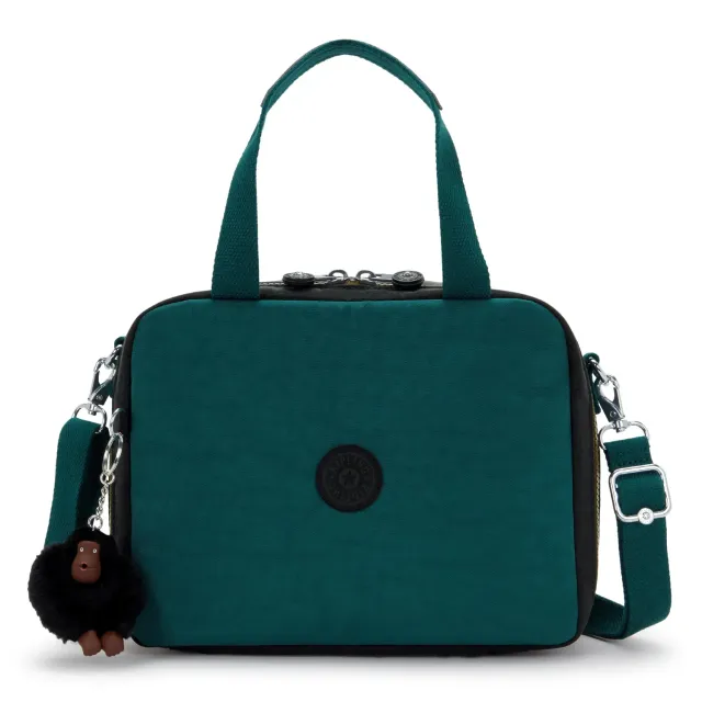 Kipling Miyo lunchtas Black Khaki Block groot geisoleerd