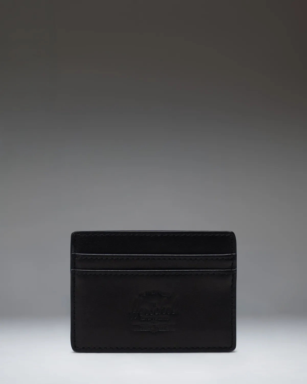Herschel Charlie kaarthouder leer zwart compact