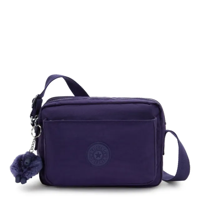 Kipling Abanu M crossbody tas Moonlit Blue Medium dubbel vak