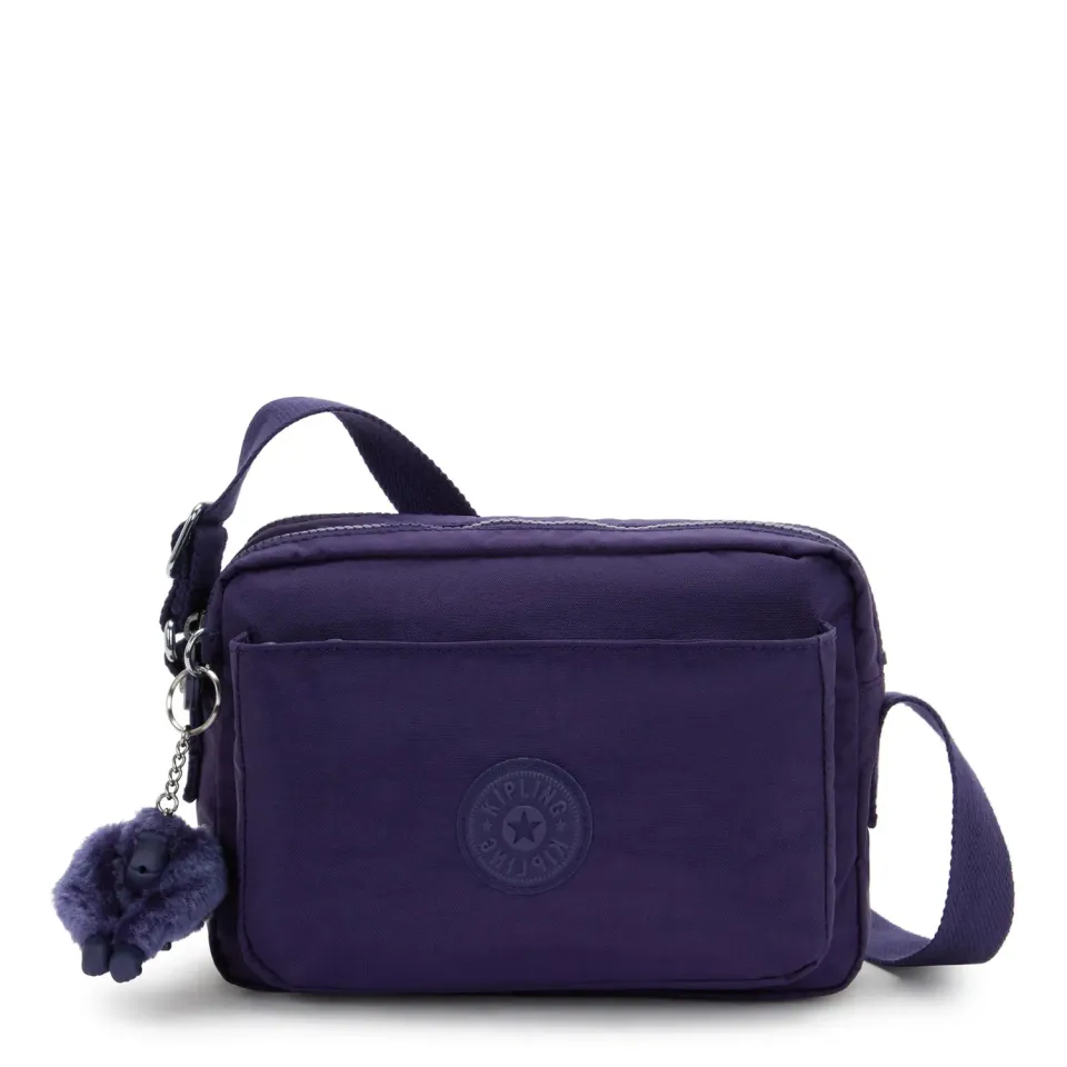 Kipling Abanu M crossbody tas Moonlit Blue Medium dubbel vak