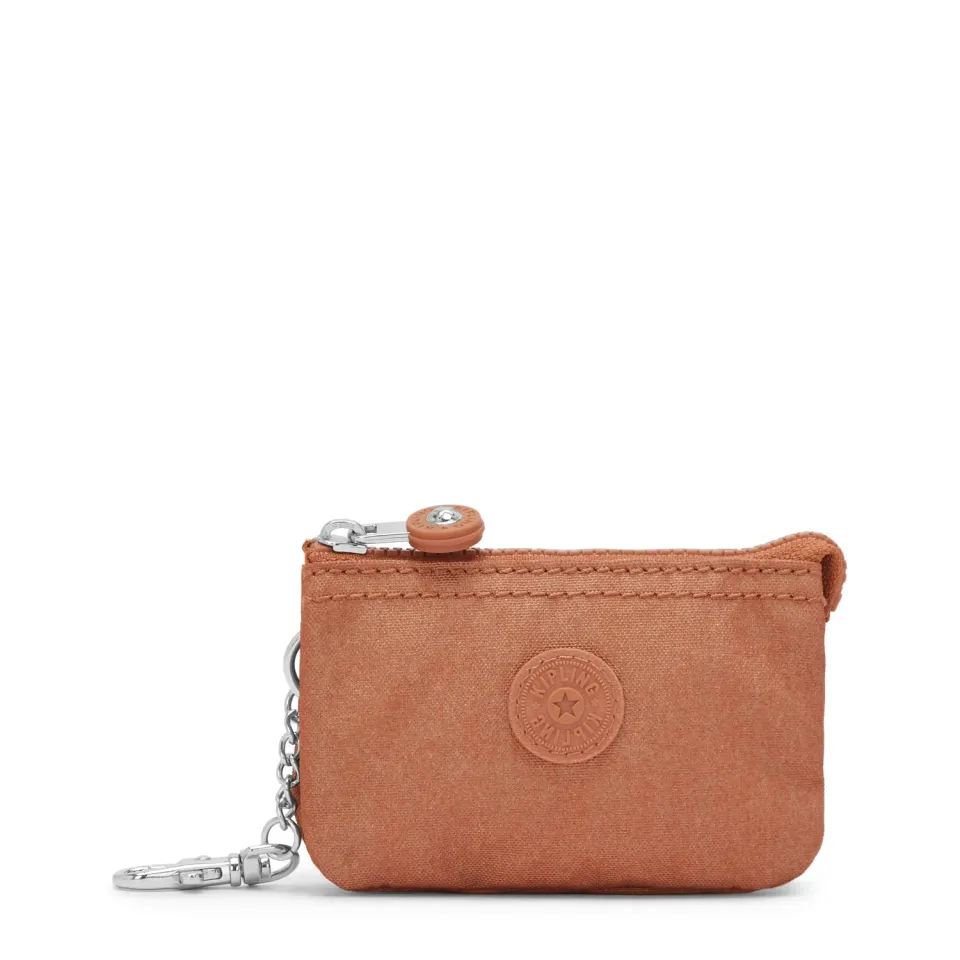 Kipling Mini Creativity portemonnee Copper Glimmer met sleutelring