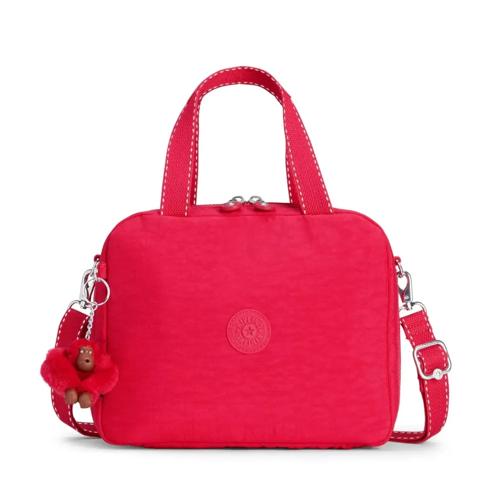 Kipling Miyo lunchtas True Pink groot geïsoleerd