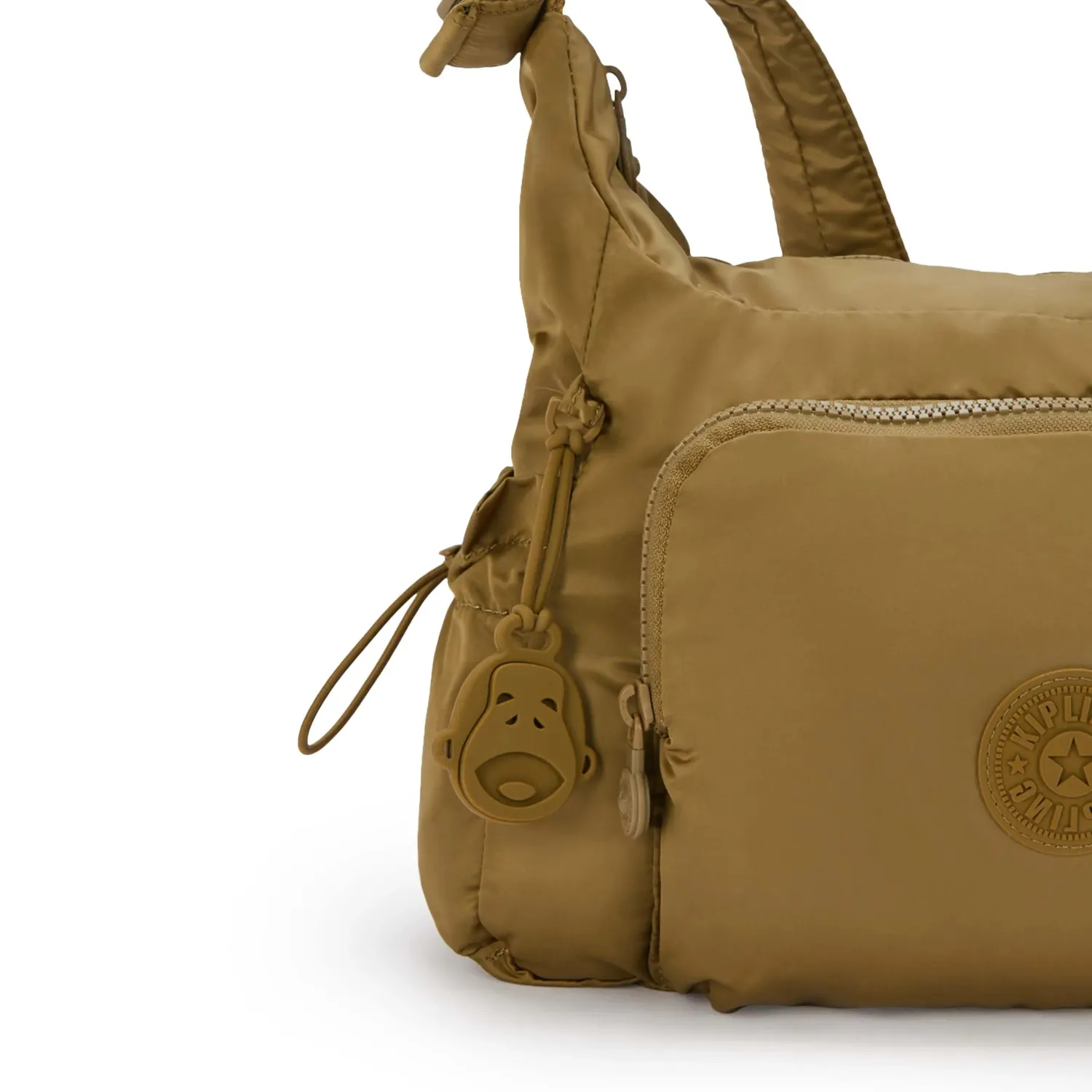Kipling Gabb S crossbodytas Goldish Brown medium met trekkoord