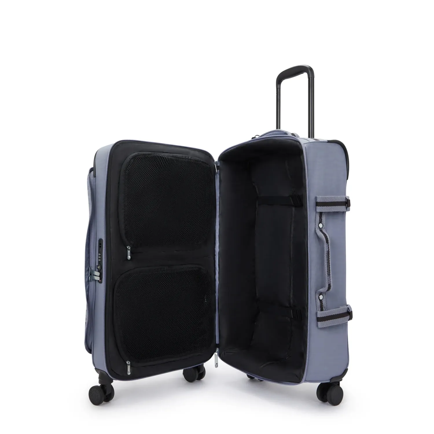 Kipling Spontaneous M koffer Medium Blue Stone 4 wielen