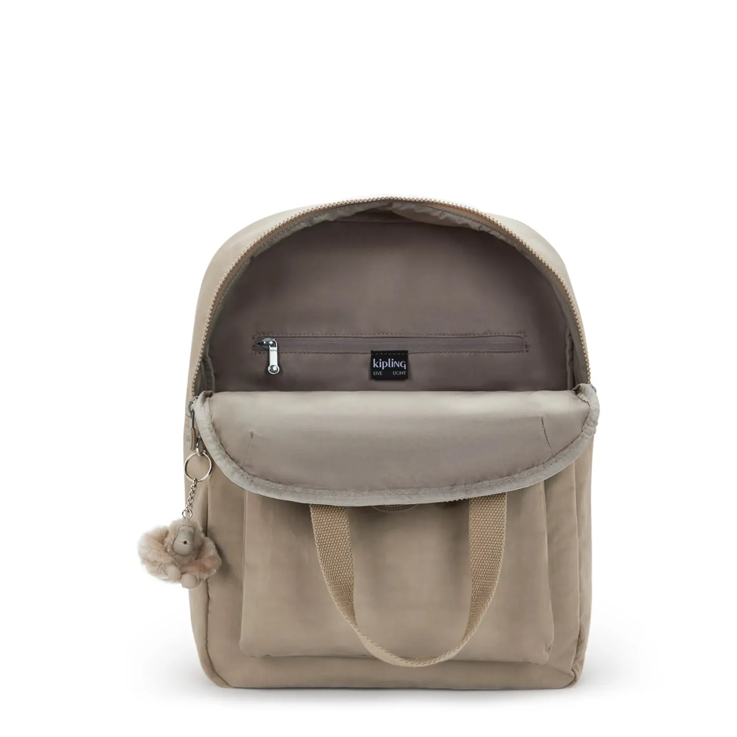 Kipling Kazuki L rugzak Soft Taupe Groot 15 inch laptop
