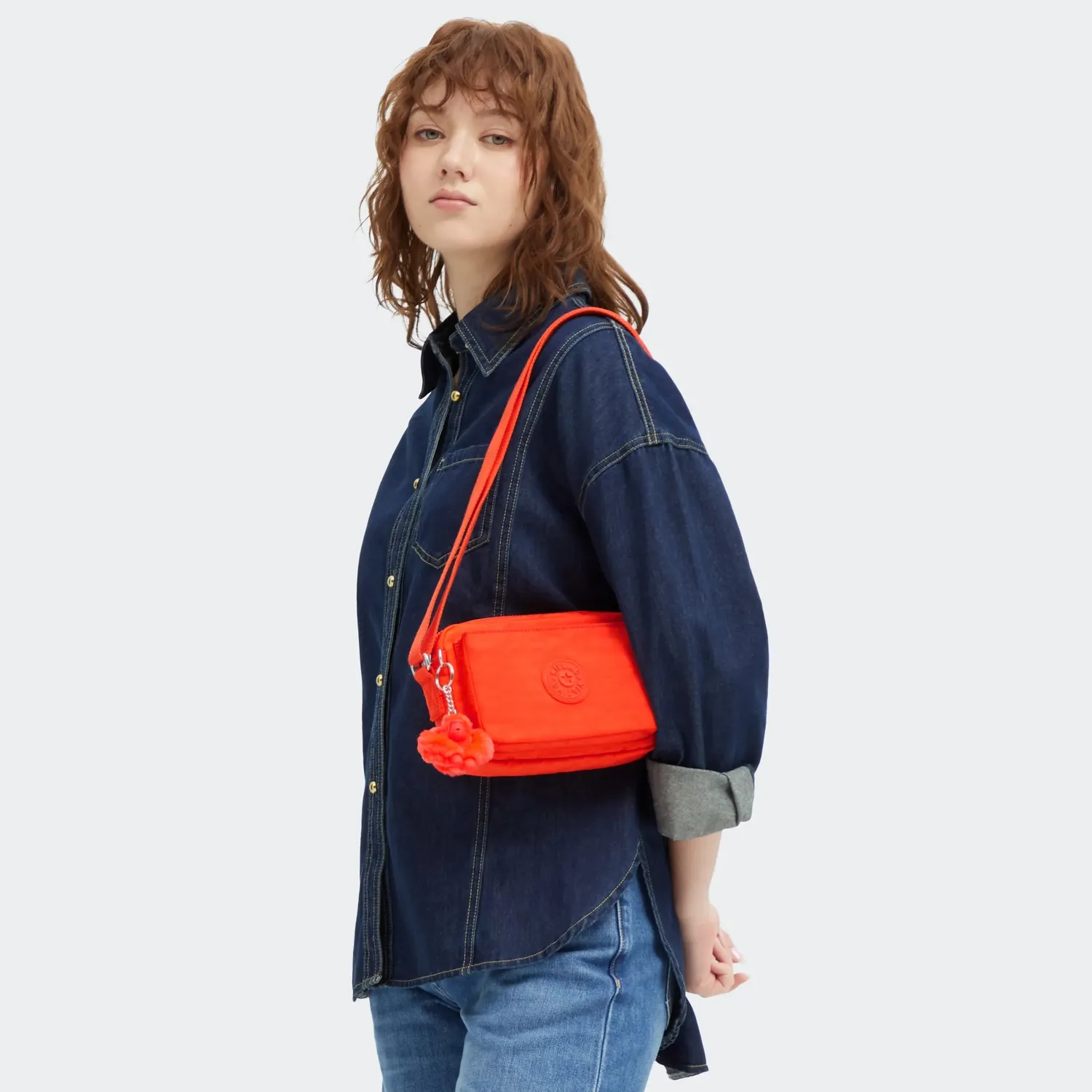 Kipling Abanu crossbodytas klein open orange fel