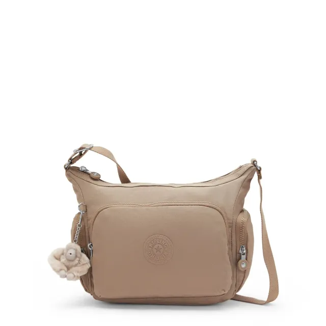 Kipling Gabb S crossbodytas Medium Tan Beige met vakken