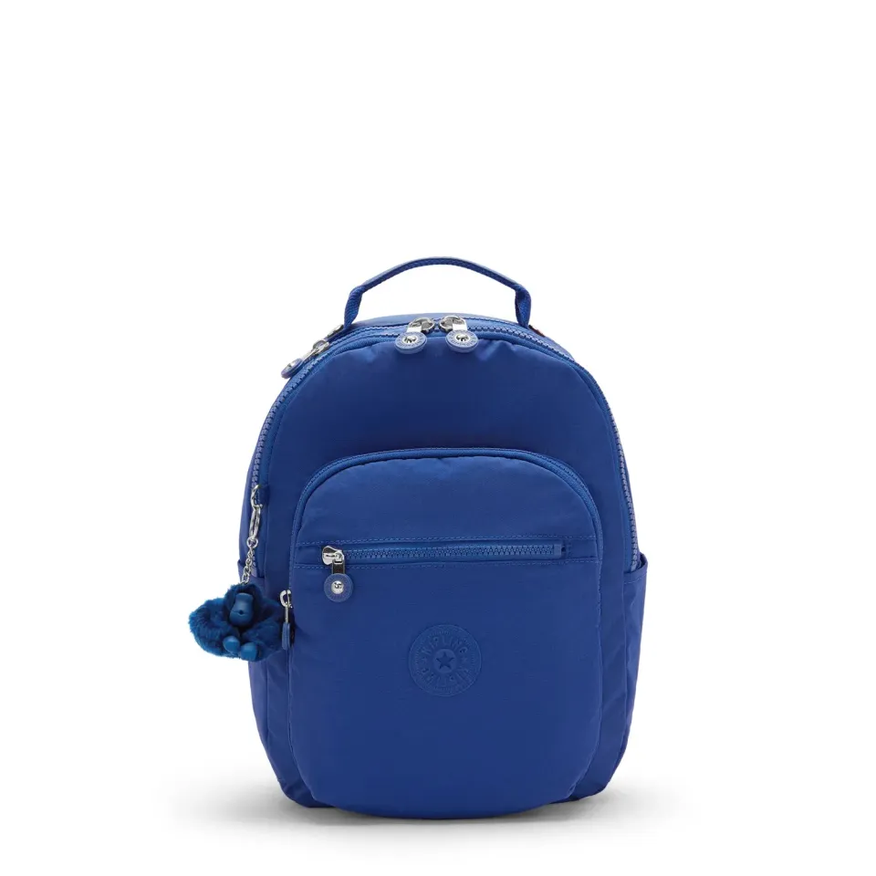 Kipling Seoul S kleine rugzak Blazing Blue met 11 inch tabletvak