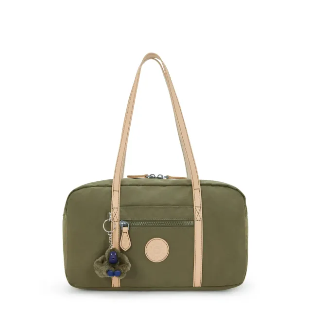 Kipling Naira schoudertas Cotton Khaki Klein handig ingedeeld