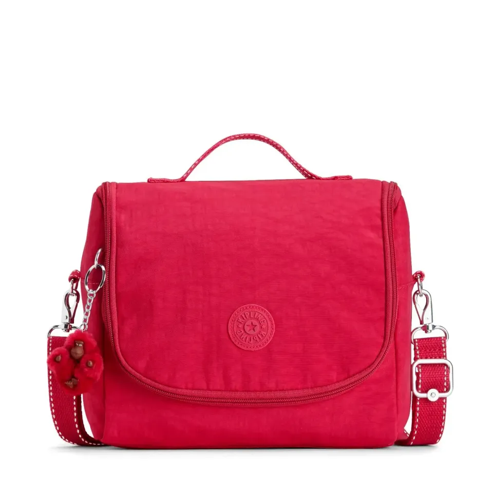 Kipling New Kichirou lunchtas True Pink Groot roze effen