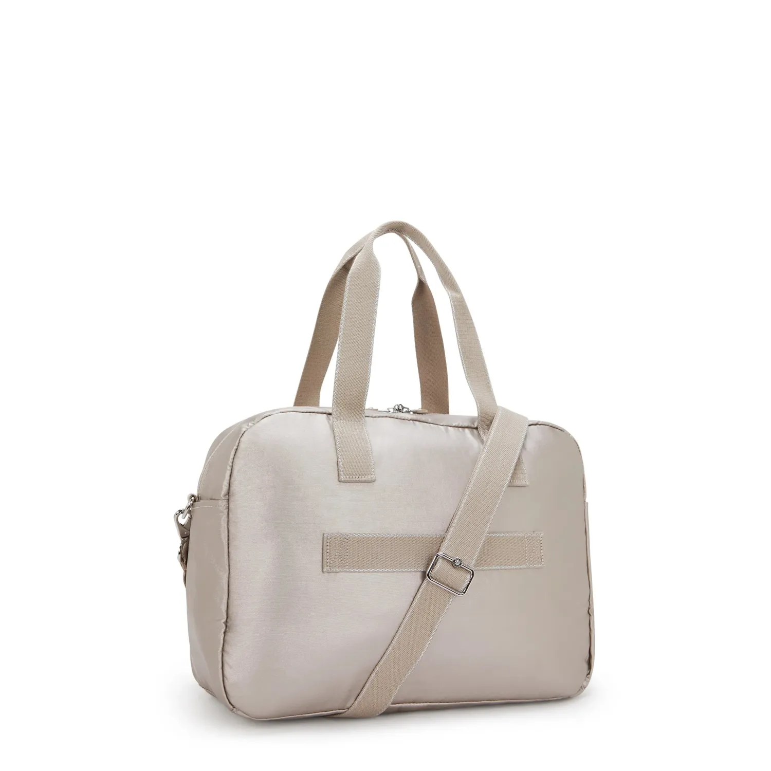 Kipling Defea XL weekendtas Medium Metallic Glow met laptopvak