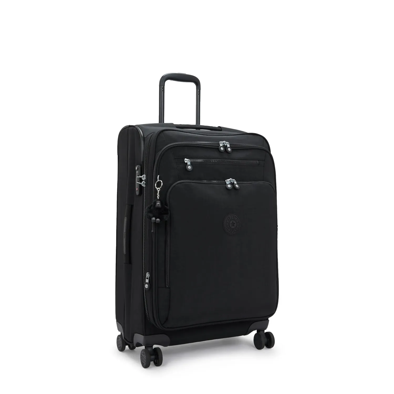Kipling New Youri Spin M koffer Medium Black Noir TSA-slot