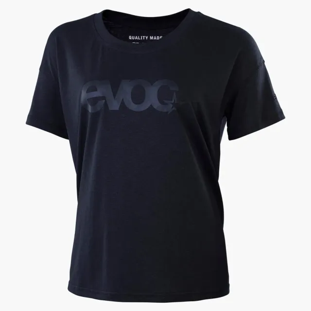 Evoc Logo Women T-shirt zwart dames hennep