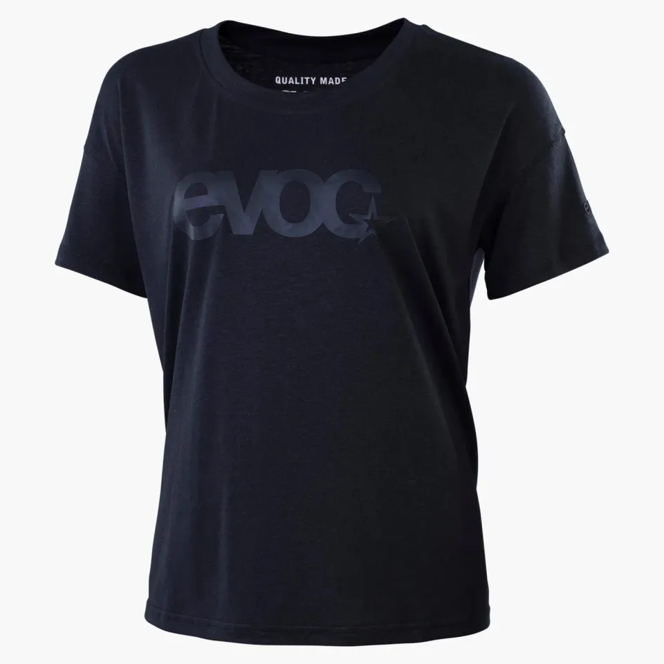 Evoc Logo Women T-shirt zwart dames hennep