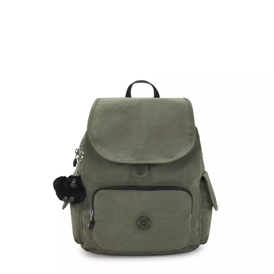 Kipling City Pack S rugzak Green Moss klein waterafstotend