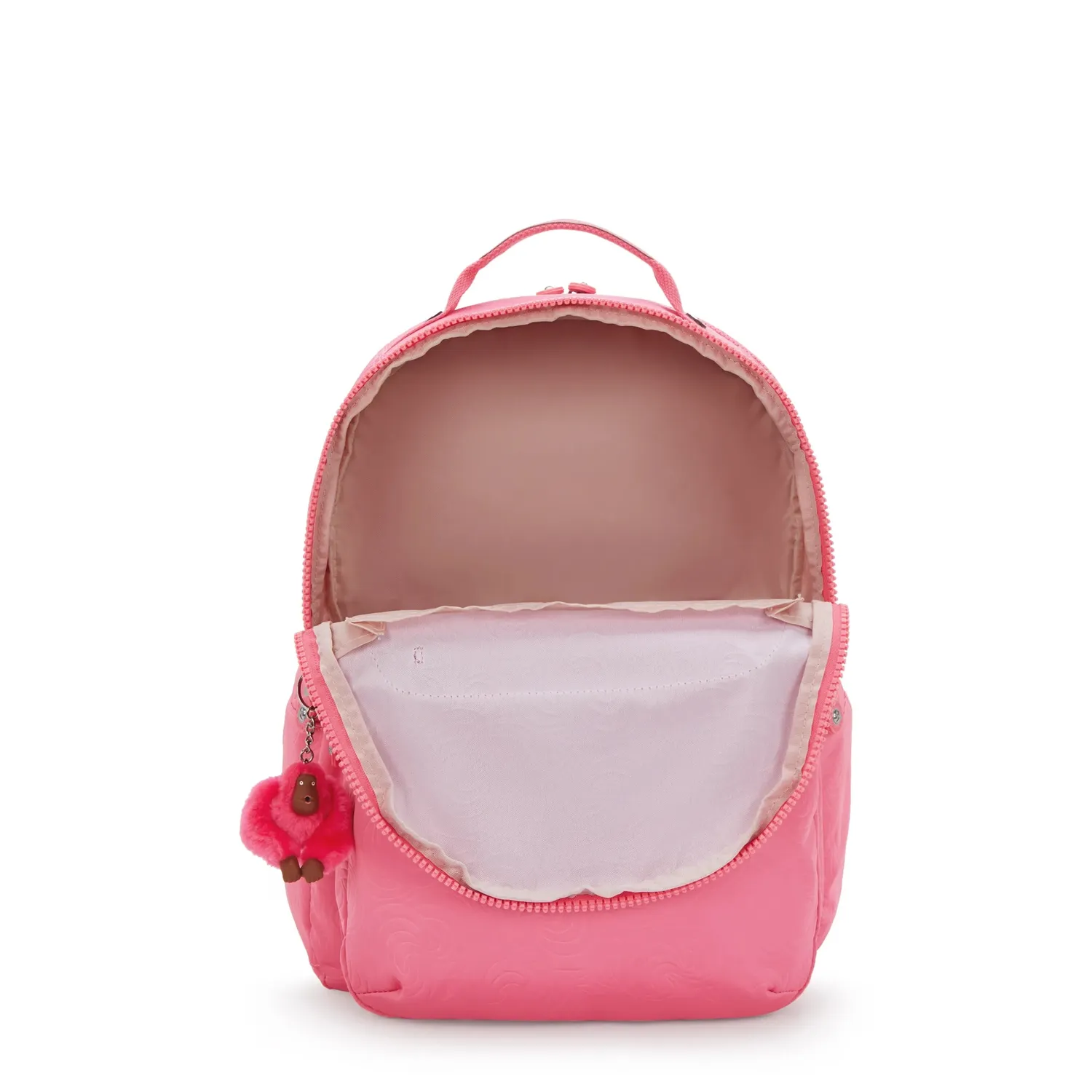Kipling Seoul Lap schoolrugzak Pink Swirl Emboss 15 inch Groot
