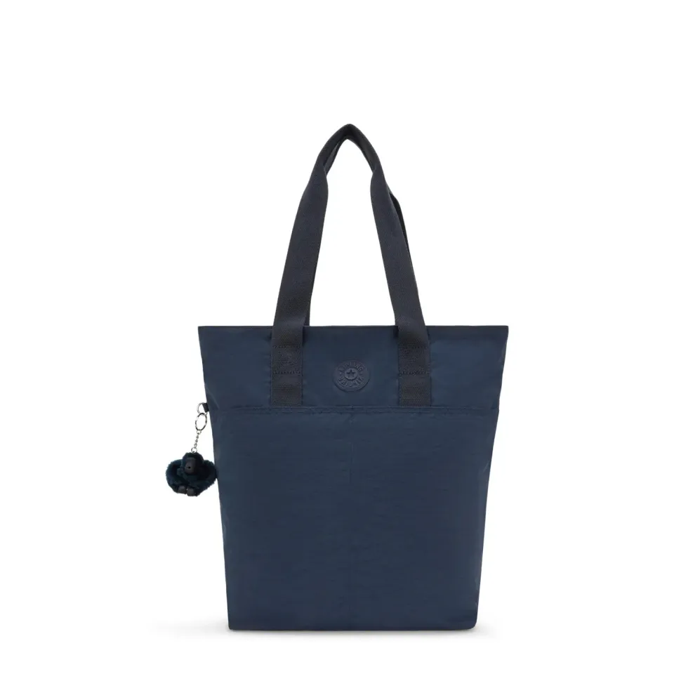 Kipling Hanifa schoudertas Groot Blue Bleu 2 laptopvak