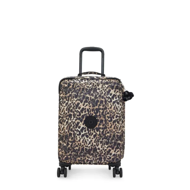 Kipling Spontaneous S koffer Wild Leopard klein met TSA-slot