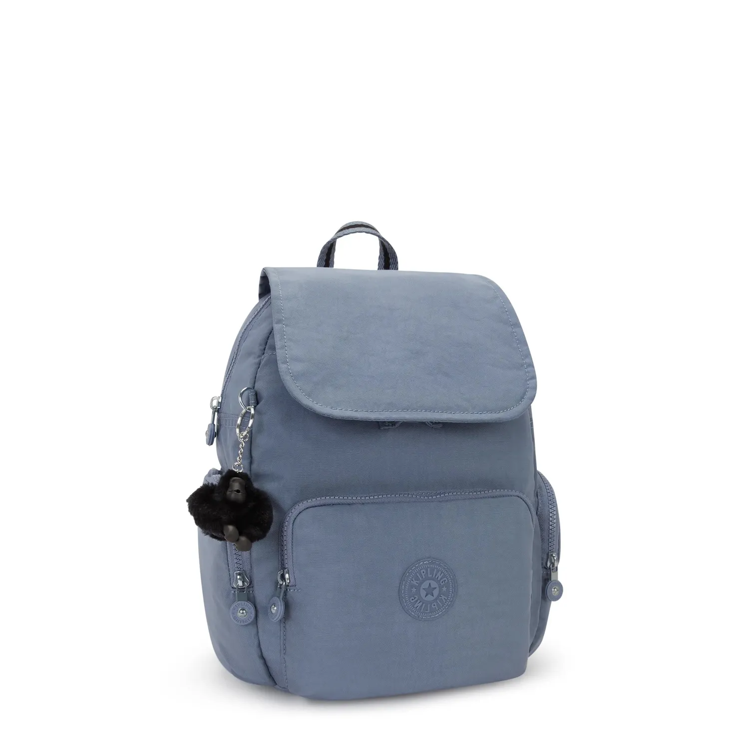 Kipling City Zip S rugzak klein Blue Stone met zijvakken