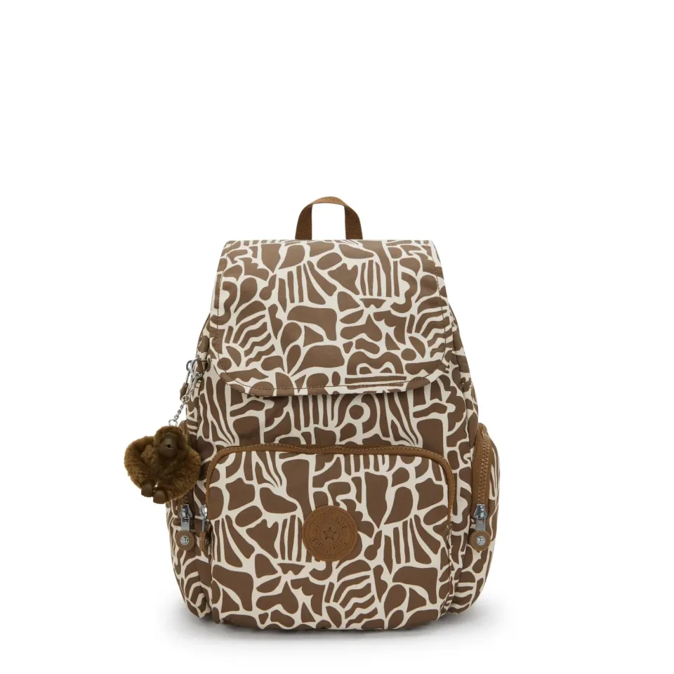 Kipling City Zip S rugzak klein Cocktail Khaki met vakken