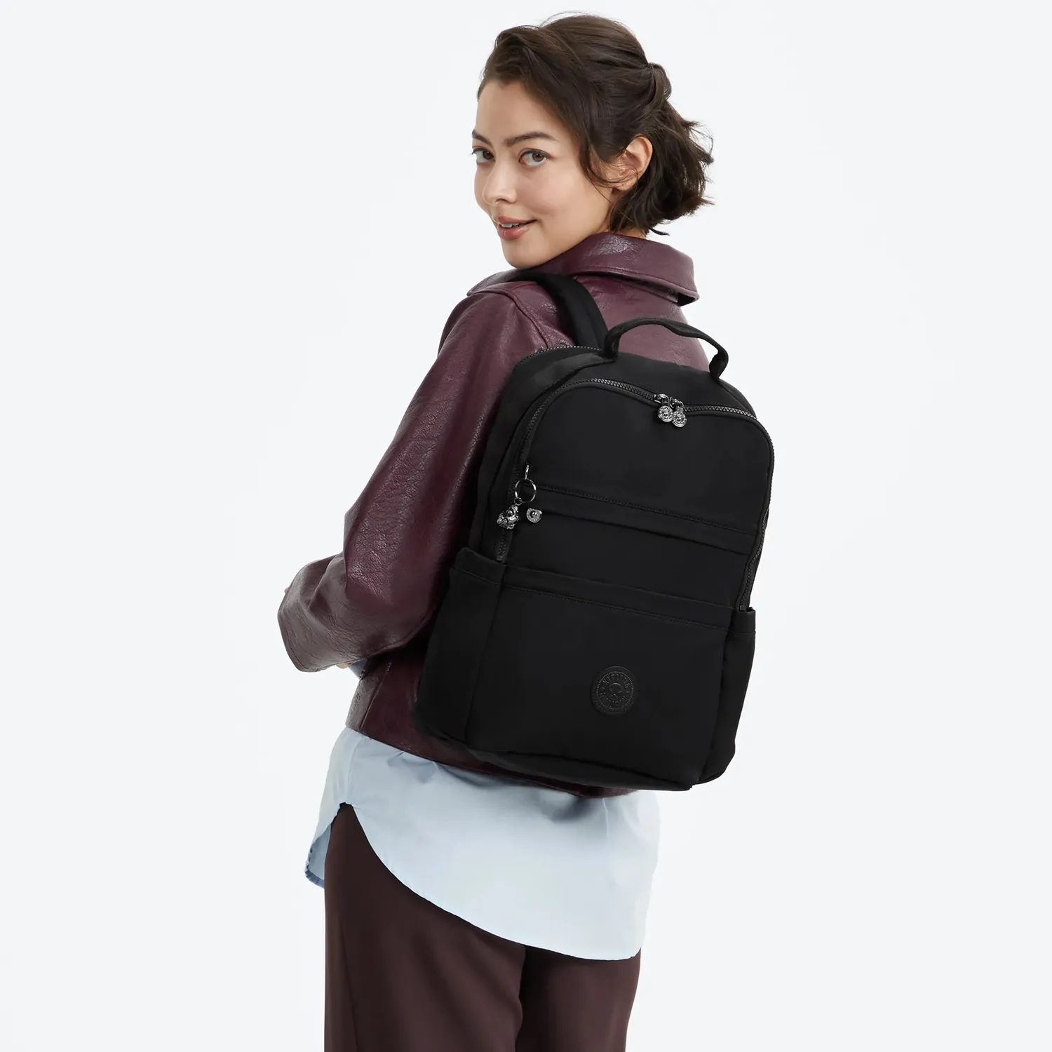 Kipling Biana rugzak Infinite Black laptop trolleyhoes