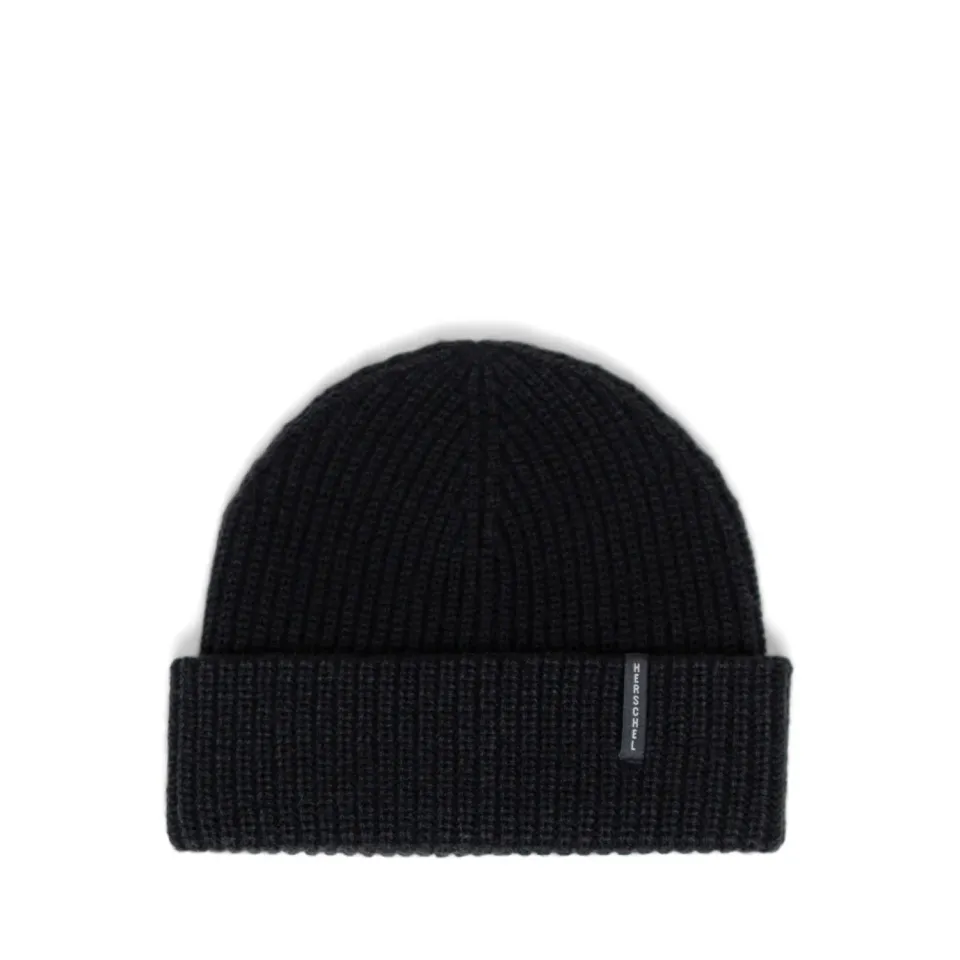 Herschel Watch Cap Vertical ID Muts Zwart Ribknit