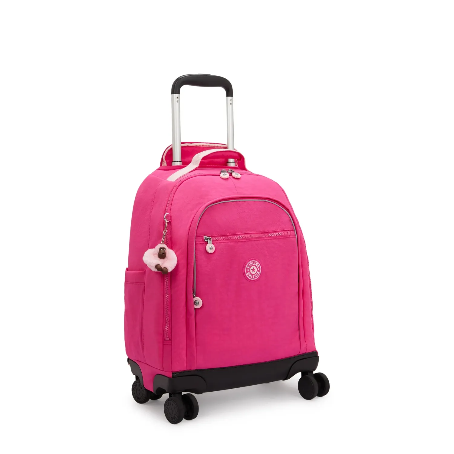 Kipling New Zea rugzak met wielen Intense Rose groot
