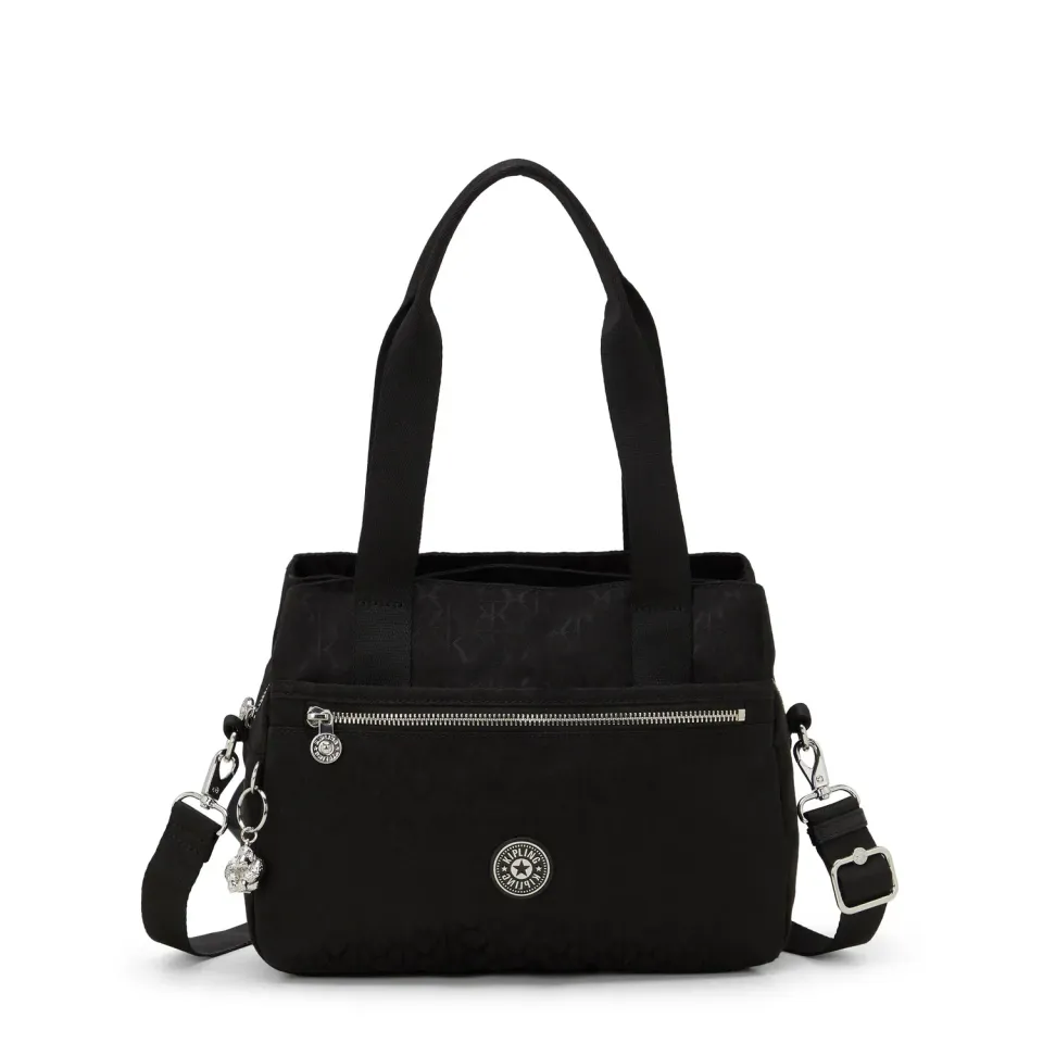 Kipling Elysiana schoudertas noir sign jq medium 3-vaks