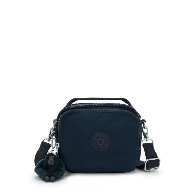 Kipling Cahir crossbody klein Blue Bleu 2 met ritsvakken