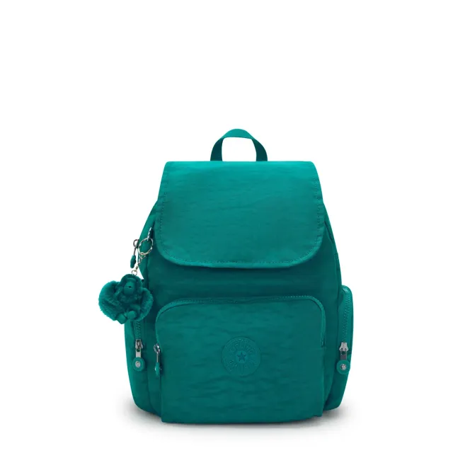 Kipling City Zip S rugzak Klein Outspoken Green met klep