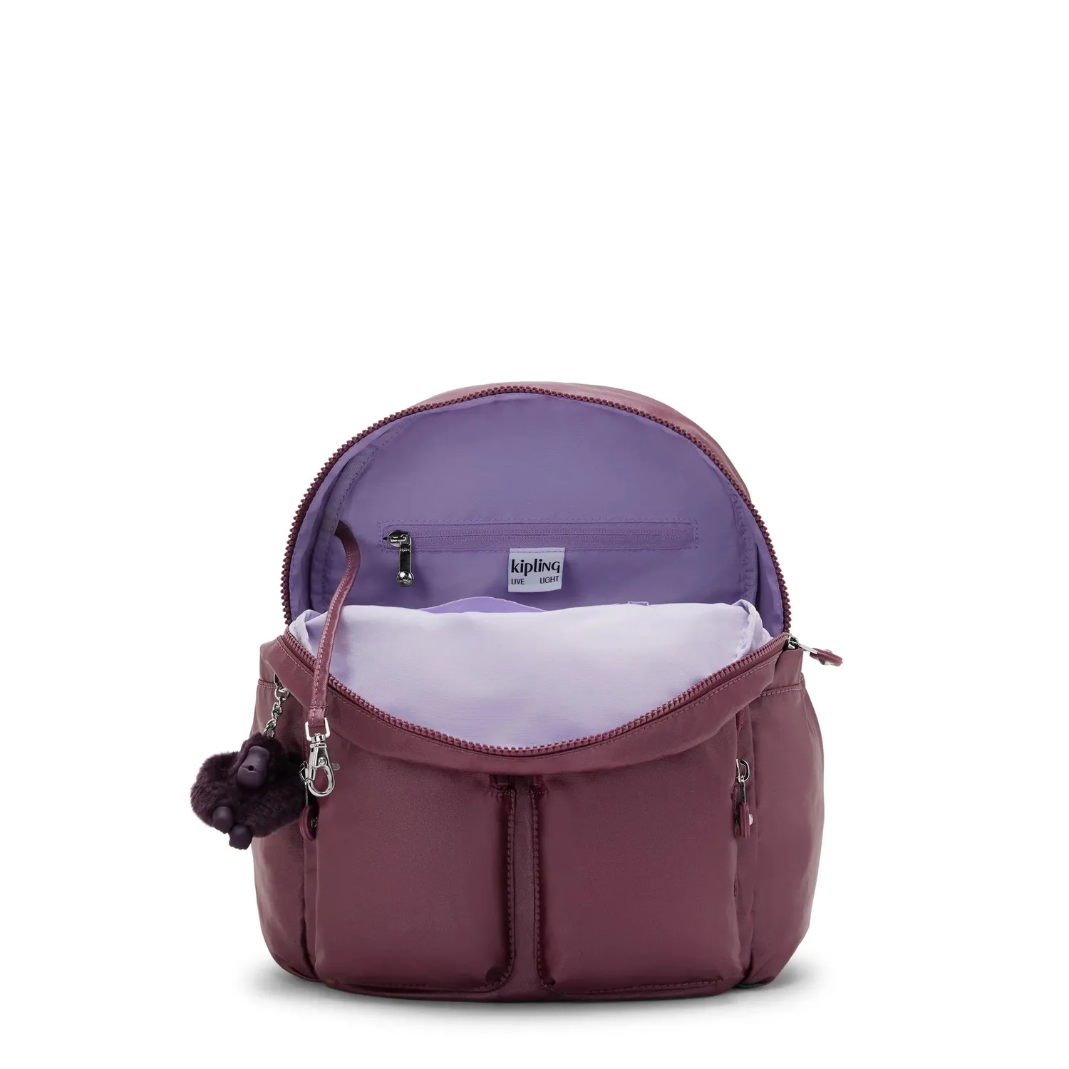 Kipling City Pocket S rugzak klein Grape Wine klep
