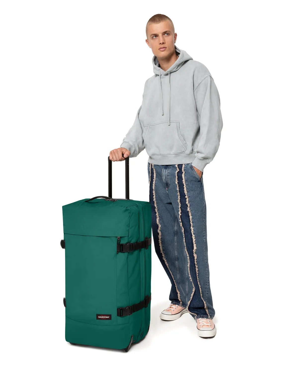 Eastpak Tranverz L koffer Large Green Tree TSA-slot