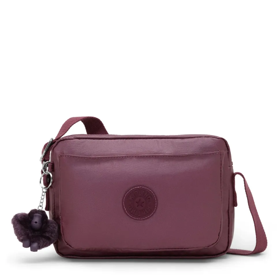 Kipling Abanu M crossbody Grape Wine Metallic glans