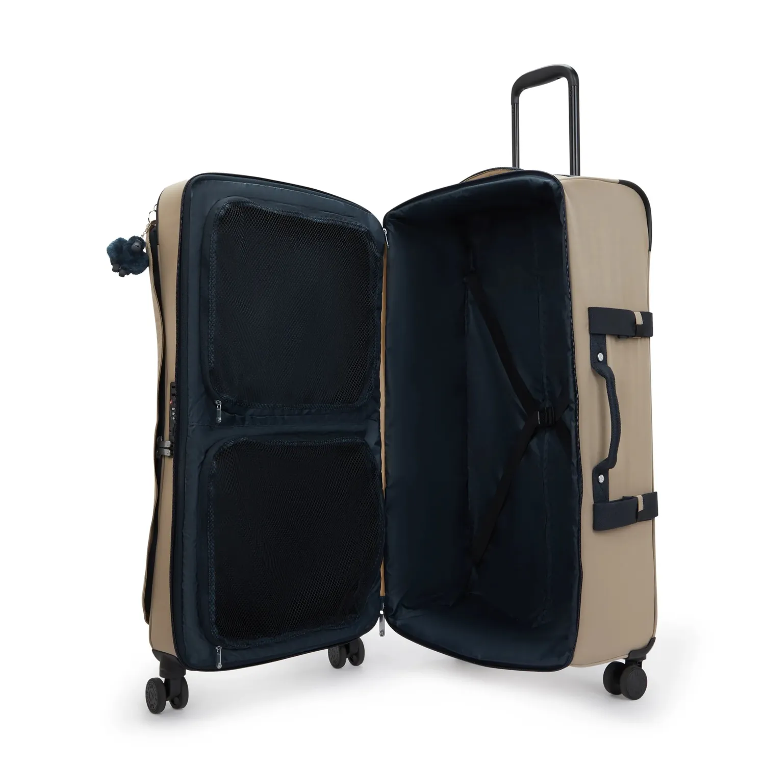 Kipling Spontaneous L koffer Groot Soft Taupe Combo 4 wielen