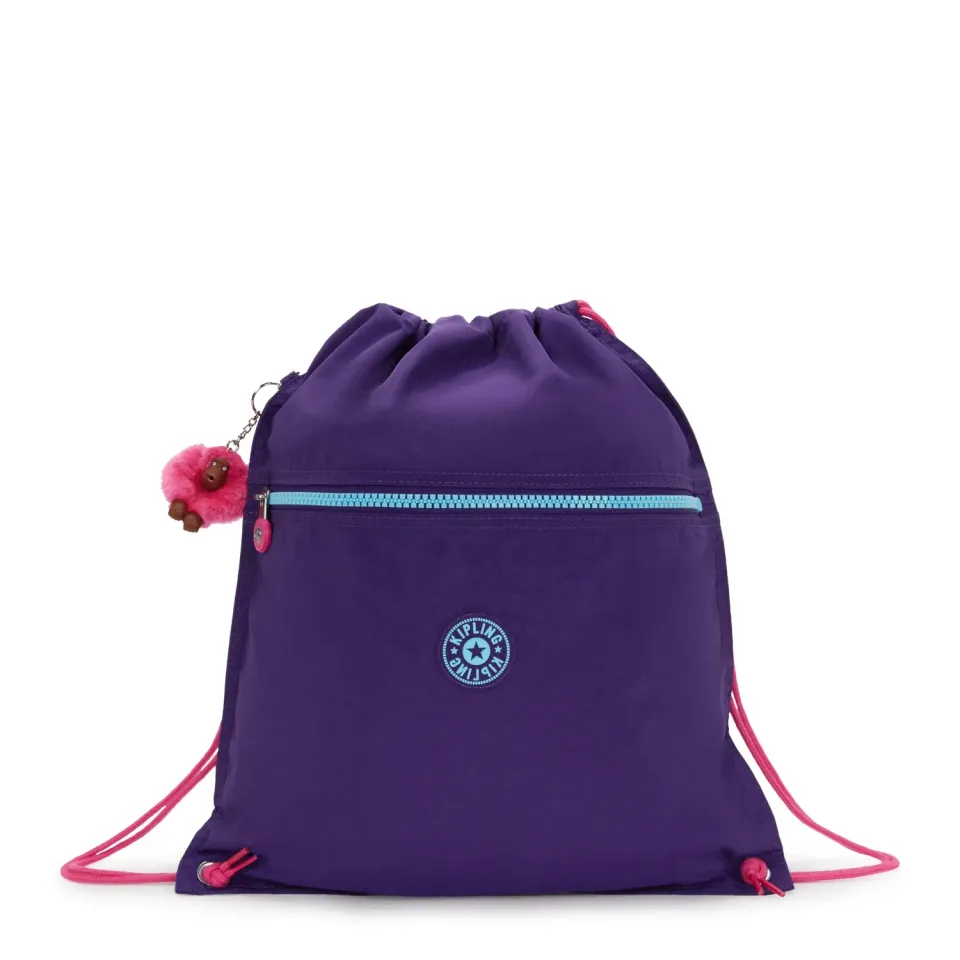 Kipling Supertaboo gymtas VIP Purple Medium waterafstotend