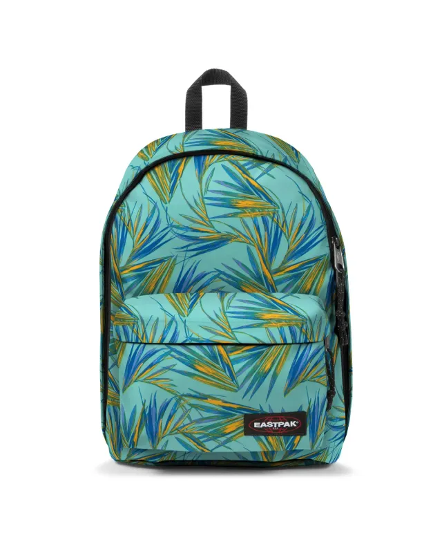 Eastpak Out Of Office rugzak Brize Palm Aqua medium palmprint