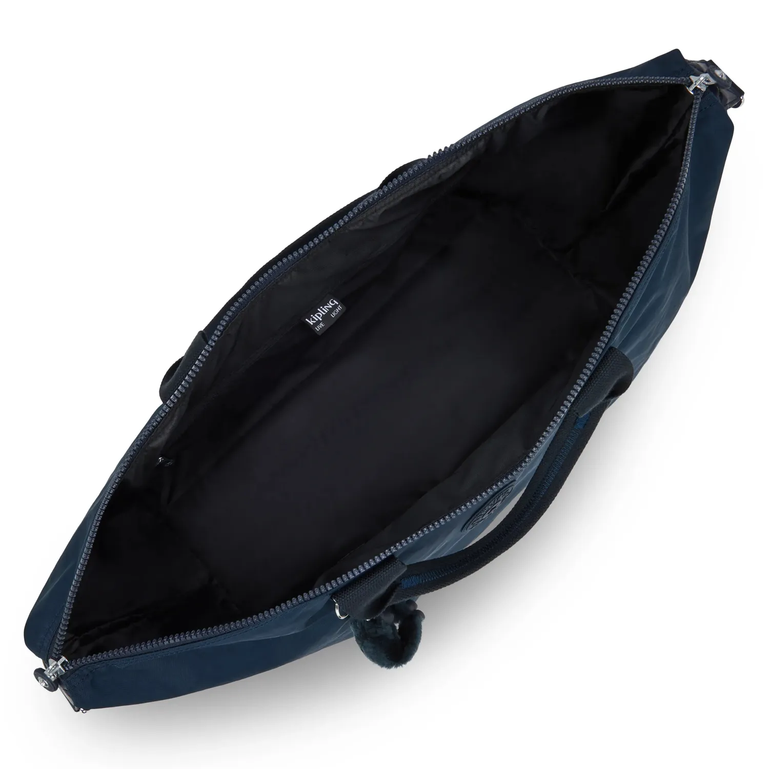 Kipling Bori weekendtas Groot Blue Bleu 2 effen blauw
