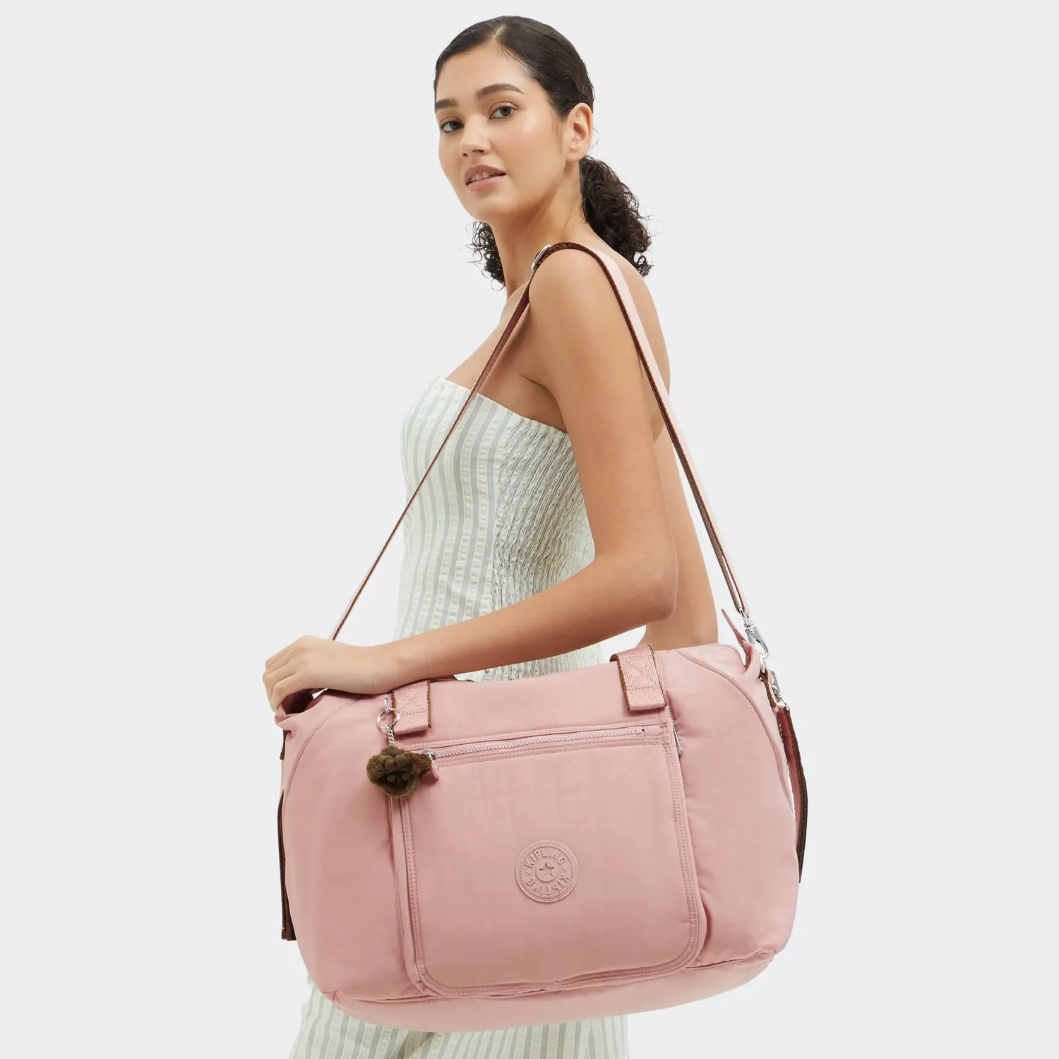 Kipling New Art M Babybag luiertas memory pink groot verschoonmat