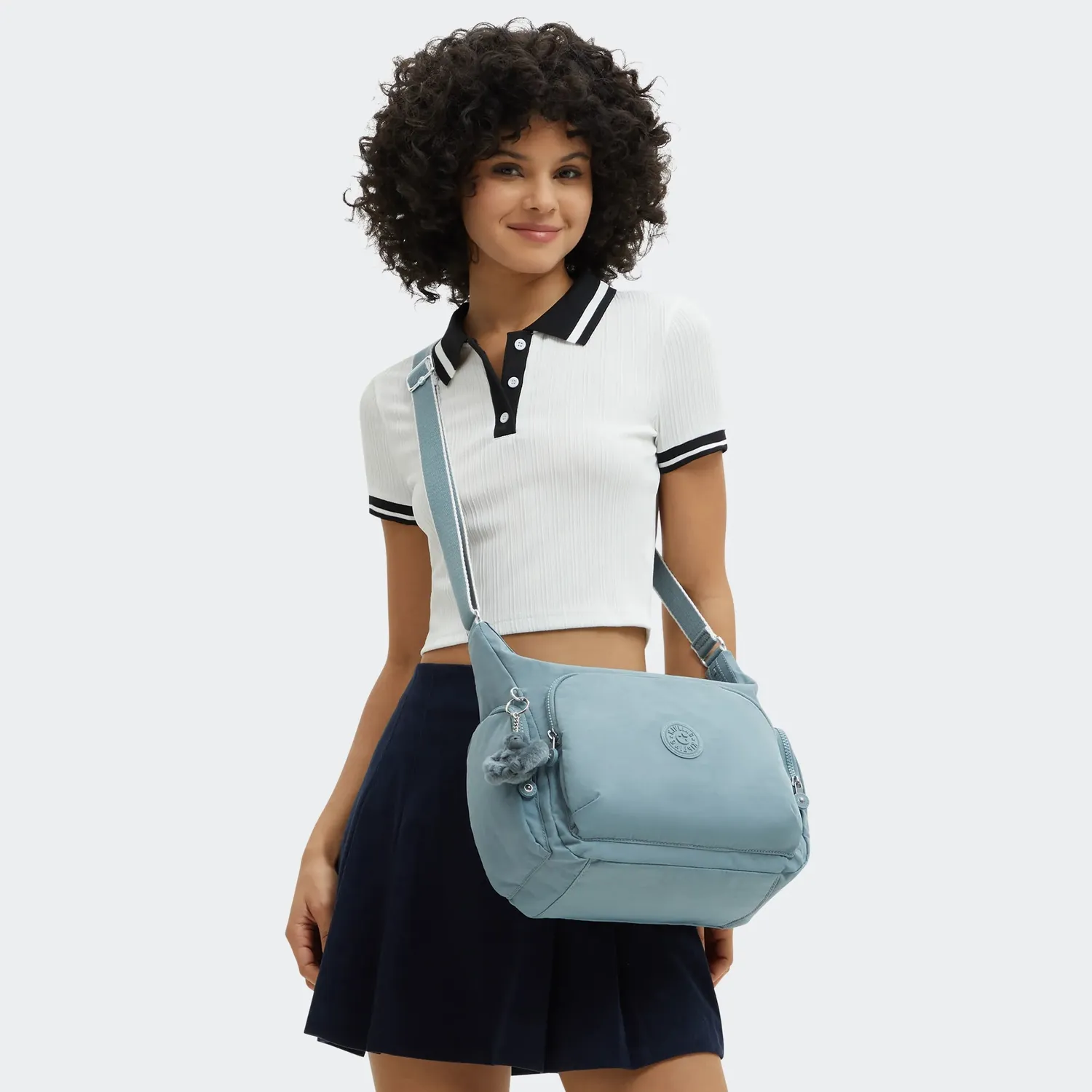 Kipling Gabb crossbodytas Groot Relaxed Grey grijs