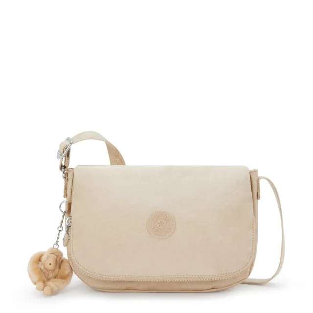 Kipling Earthbeat S handtas Klein sparkled beige crossbody