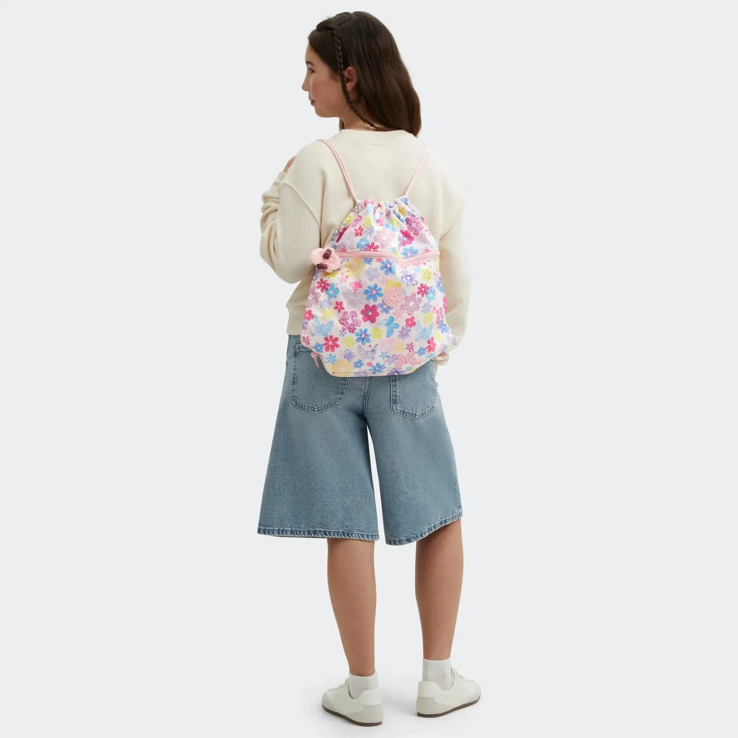 Kipling Supertaboo gymtas Flower Stamp Medium waterafstotend