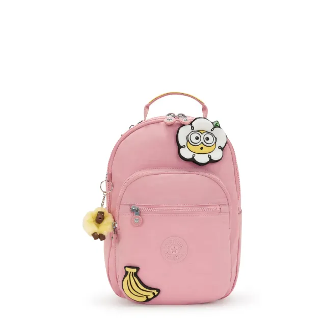 Kipling Seoul S Minions rugzak Klein Pink Daisy 11 inch