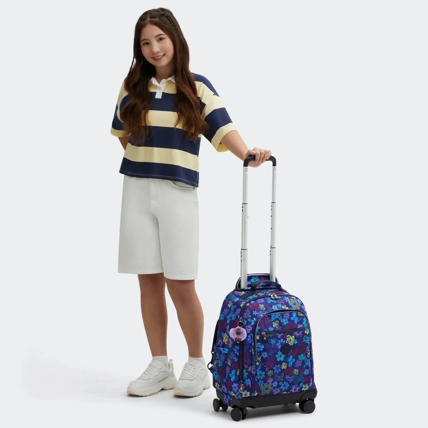 Kipling New Zea Groot rugzak trolley Dark Flower Stamp