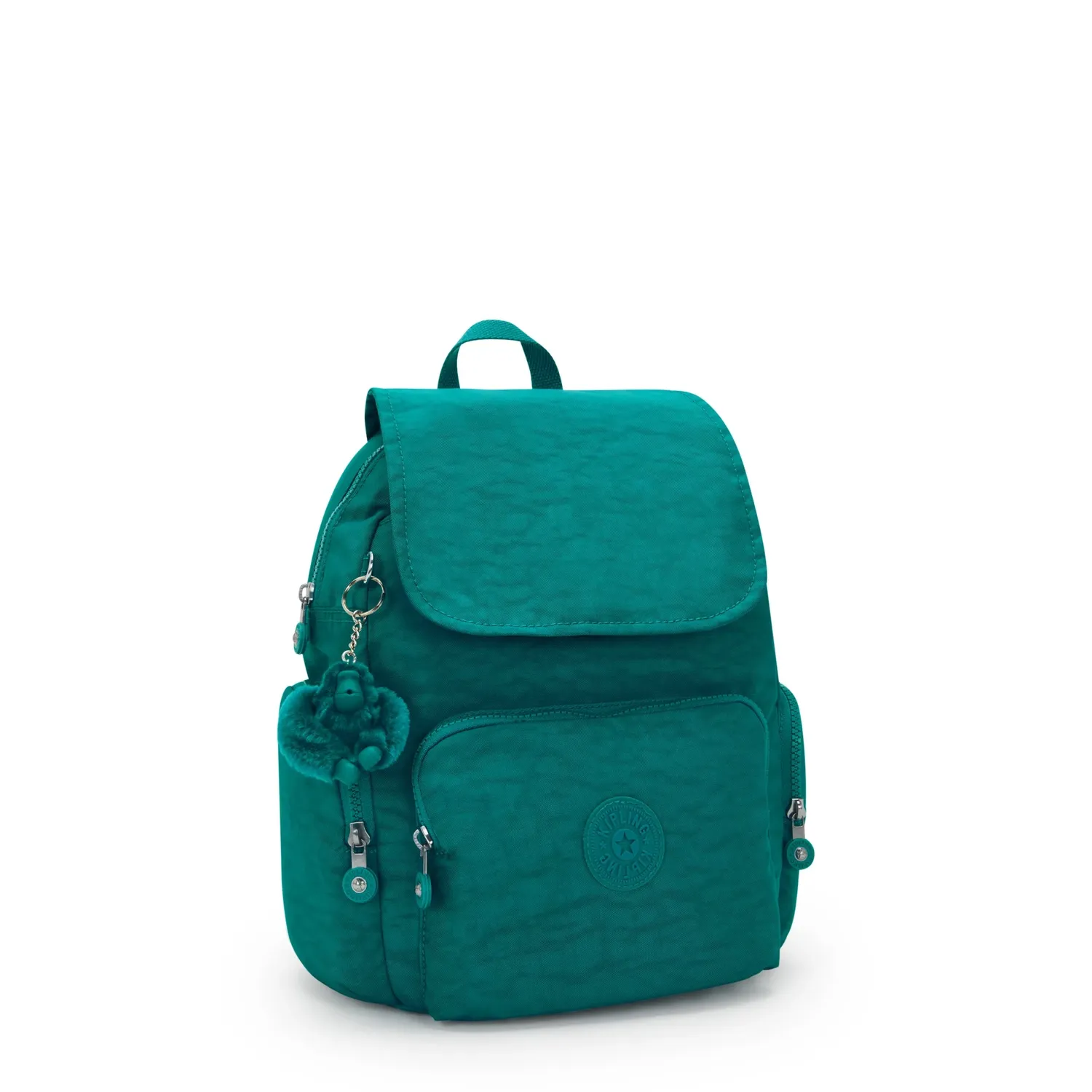 Kipling City Zip S rugzak Klein Outspoken Green met klep