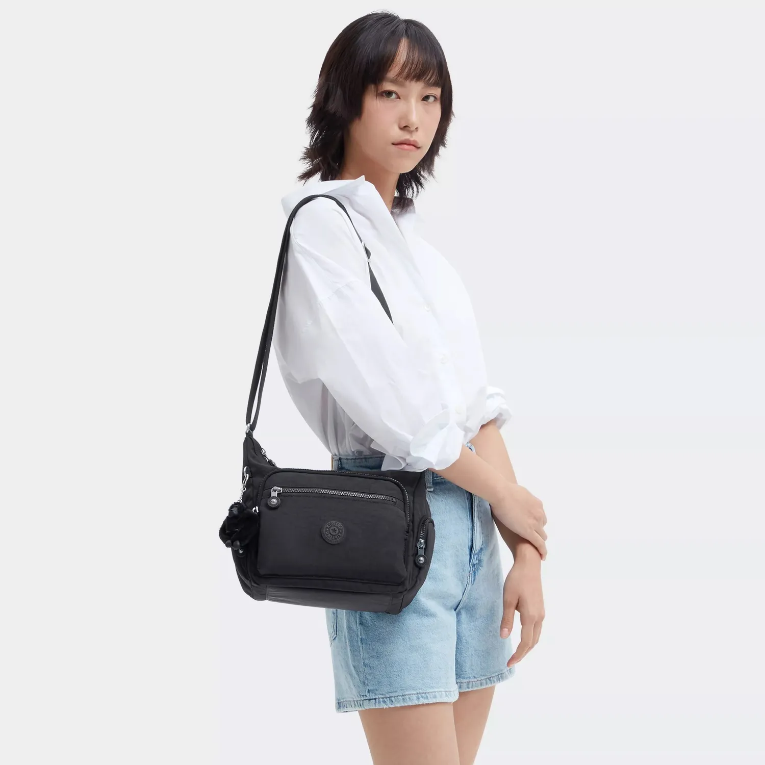 Kipling Gabbie S schoudertas Black Noir klein dagelijks